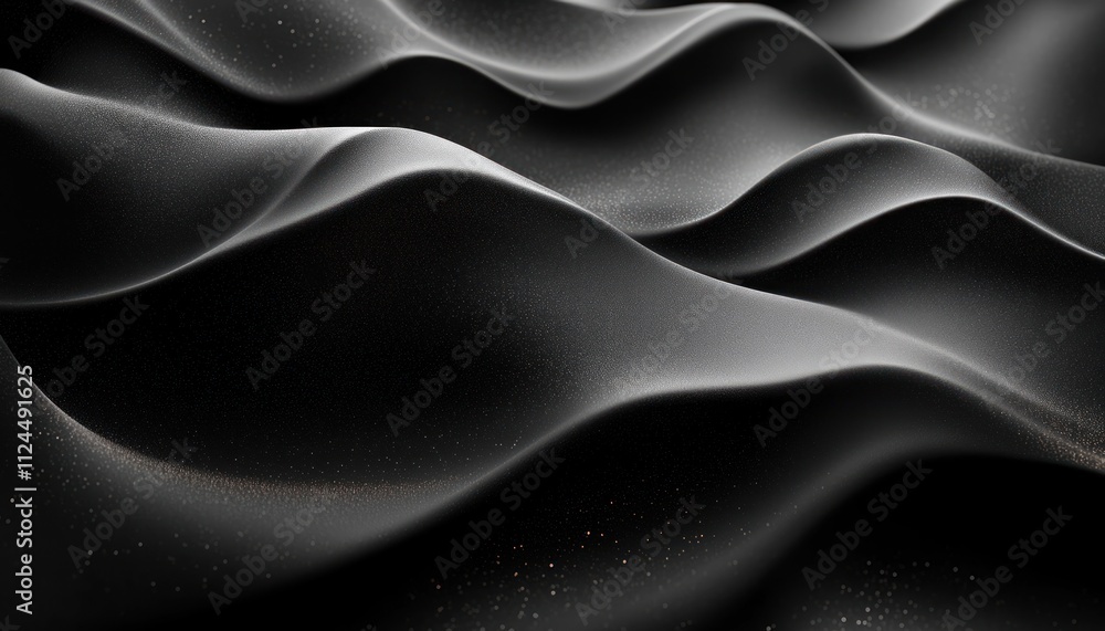 Poster black abstract background smooth flowing curves minimalist design high definition wallpaper modern c