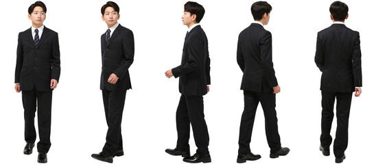 男性ビジネス全身写真_歩く