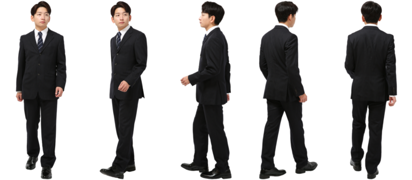 男性ビジネス全身写真_歩く