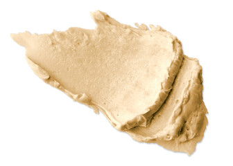 Png yellow cream smear design element texture