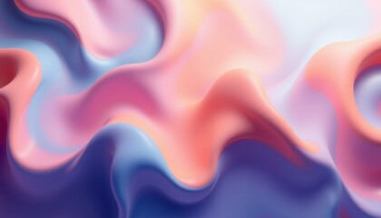 Obraz premium Abstract Pastel Swirls Fluid Design Background