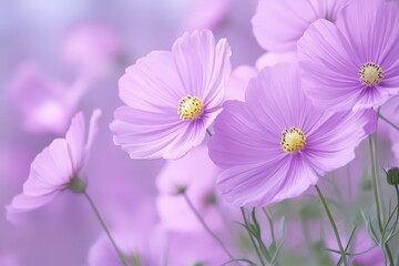 Fototapeta premium Black ants in the flower petal area - generative ai. Beautiful simple AI generated image