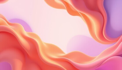 Obraz premium Abstract Coral and Peach Swirling Fabric Design