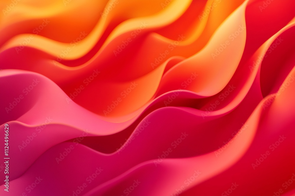 Poster smooth, undulating waves create a vibrant abstract background, transitioning seamlessly from fiery o
