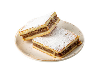 Two slices of delicious apple pie