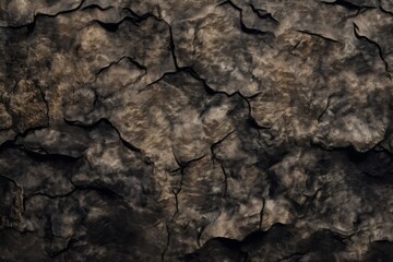 Fototapeta premium Dark tree bark texture with deep cracks and ridges creating a rugged natural pattern, perfect for backgrounds and textures