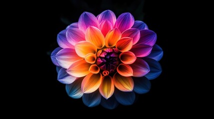 Vibrant and Captivating Dahlia Blossom in Vivid Colors