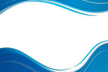 Blue curve frame template design element