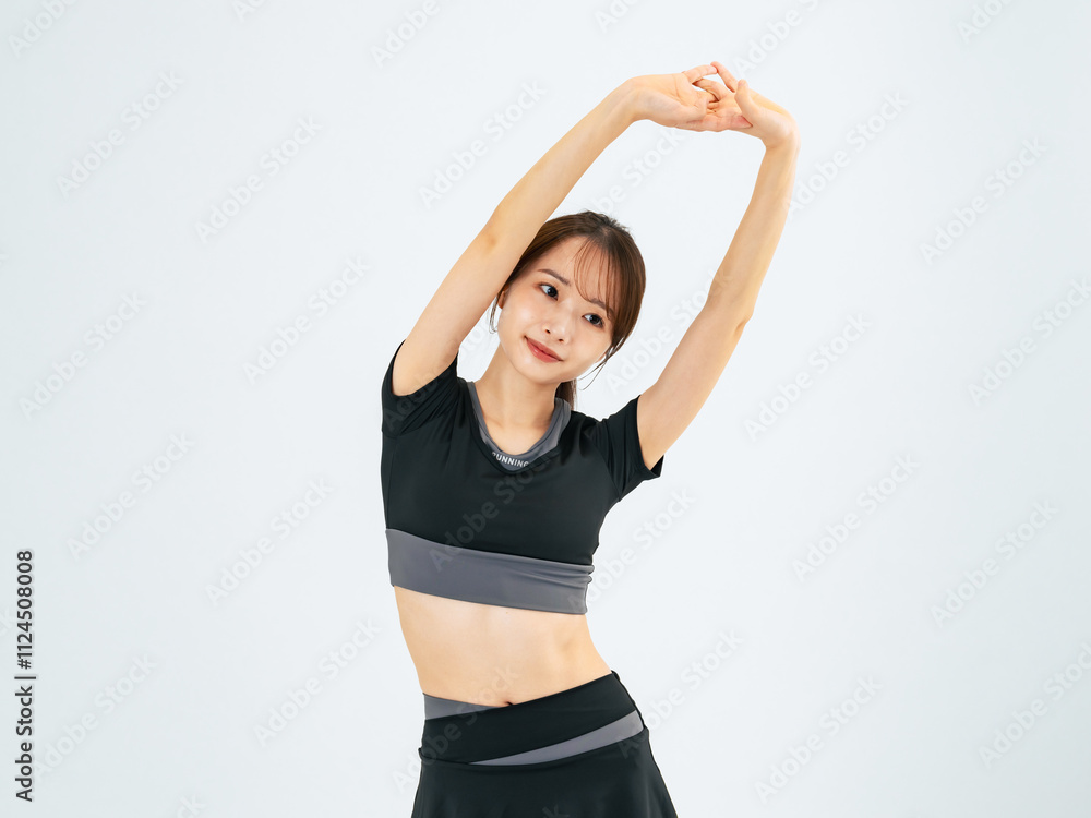 Poster フィットネス、女性、エクササイズ、ストレッチ、スポーツウェア、ジム、トレーニング、ダイエット、シェイプアップ、ボディケア、ヘルスケア、健康、ヘルシー、減量、運動、体型、ボディライン、影、日本人、美容、ビューティー、体操、体幹、腹筋、スマート、スリム、ライフスタイル、ウェルネス、美肌、脱毛、エステ、サロン、スポーツ、ワークアウト、フィットネスクラブ、コピースペース、お腹、スタイル、筋肉、元気、若い、