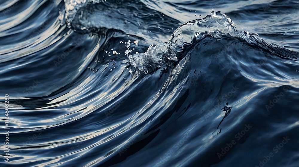 Poster ocean waves crashing creating a stunning display