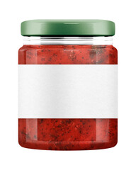 Tomato sauce png jar with blank label