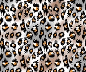 Leopard print fabric pattern for printed fabric and textiles for garment and embroidery.