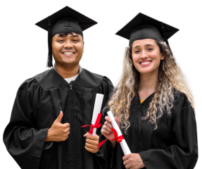 Graduating students png sticker, transparent background