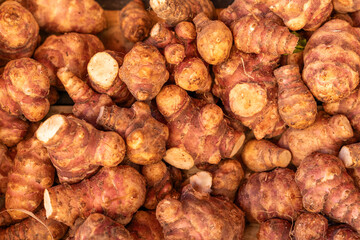 arrière plan en transparence avec des tubercules du marché, png, 