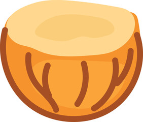 Almond Nut Vector Illustration.