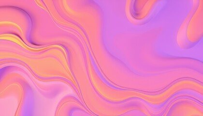 Abstract Pink and Orange Swirling Fluid Design