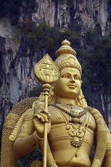 Indian Statue in a Temple in Kuala Lumpur, Malaysia