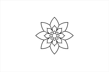 Traditional mandala-art-with white background