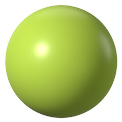 3D green sphere png geometric clipart, transparent background