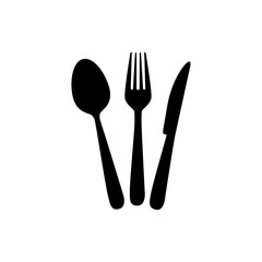 Spoon and fork vector icon set. restaurant illustration sign collection. onboard food menu symbol.