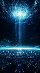 Sky energy connected to the universe, the center of the future.