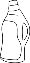Doodle Outline Illustration of a Detergent Bottle.