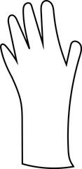 Obraz premium Outline Illustration of a Protective Glove.