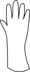 Outline Illustration of a Protective Glove.