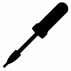 A simple Screwdriver black silhouette vector illustration