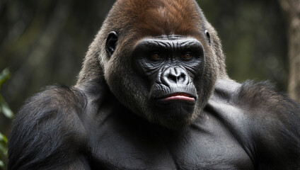 Obraz premium Gorilla Pounding Chest