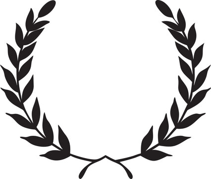 recommend clip art: Laurel wreath outline set with hand drawn branches 