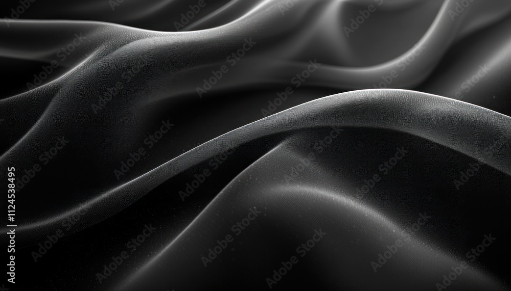 Poster black abstract background smooth texture minimalist design flowing waves light pattern high definiti