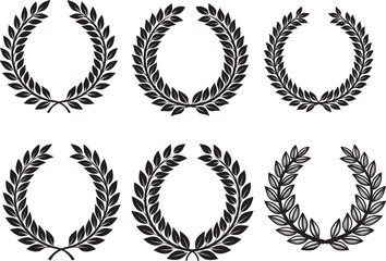set of laurel wreaths