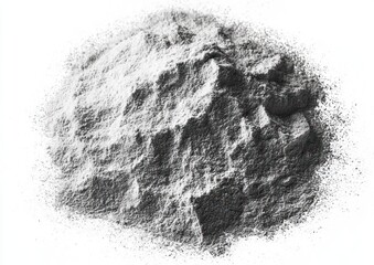 Fine Gray Powder of Dry Cement and Mortar for Construction and Renovation