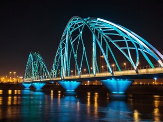 Naklejka premium city harbour bridge