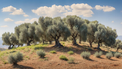 Fototapeta premium Grove of Olive Trees