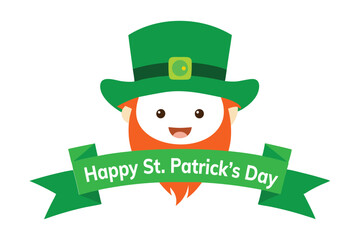 Happy Patrick's Day typography design