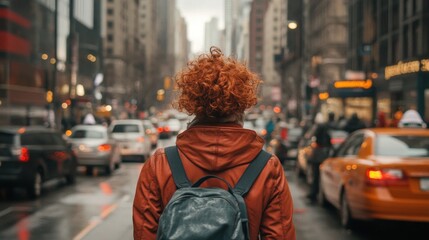 Obraz premium Exploring the Vibrant Streets of the City: A Captivating Perspective