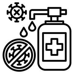Obraz premium antiseptic single icon