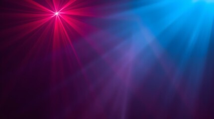 Obraz premium Vibrant light beams in red and blue, creating a dynamic and energetic atmosphere