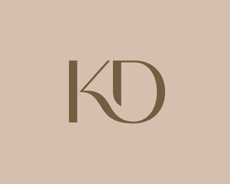 KD letter logo icon design. Classic style luxury initials monogram.