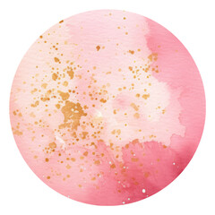 PNG pink and gold IG story cover template, transparent background