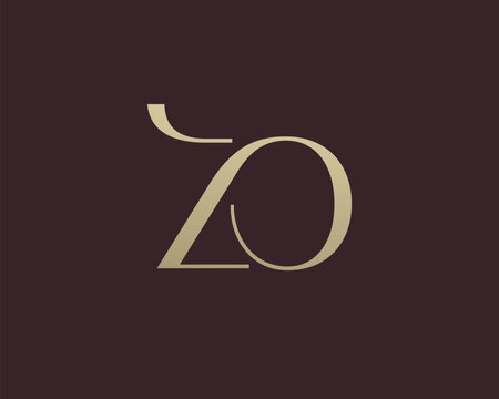 ZO letter logo icon design. Classic style luxury initials monogram.