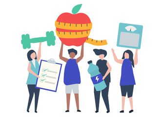 Healthy people png clipart, health conscious community avatars illustration on transparent background