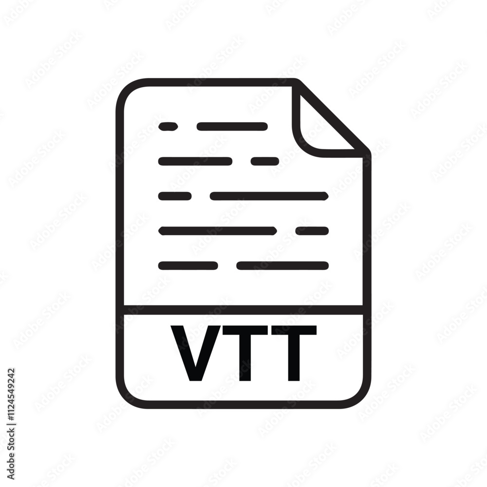 Poster vtt icon, vtt outline vector icon. thin line black vtt icon, flat vector simple element illustration