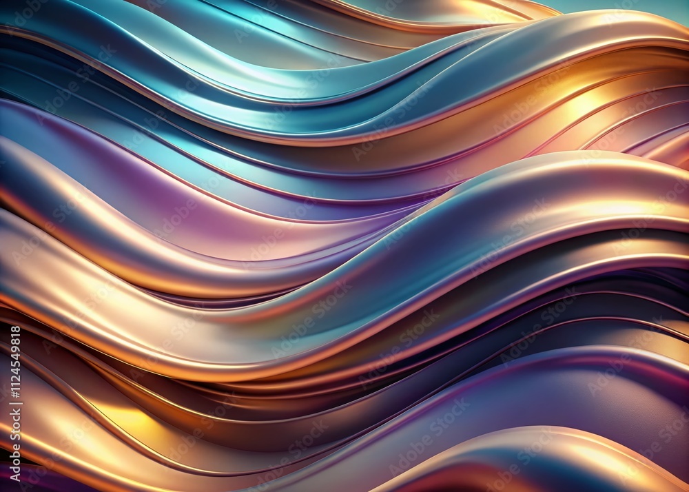Poster abstract architectural background with soft curves and liquid waves for modern design projects, perf