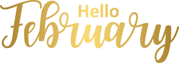 Golden Hello February hand drawn lettering