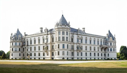 Fototapeta premium Architecture building landmark palace on isolated white background