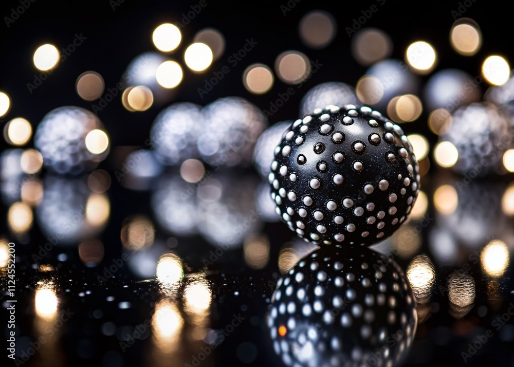 Poster abstract black background with delicate white dots creating a stunning visual contrast, perfect for 