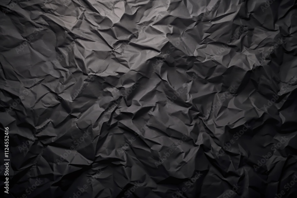 Aufkleber abstract black wrinkled paper background texture for modern design projects, perfect for creative ap